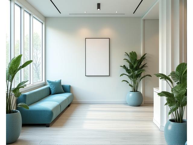 Modern and welcoming health clinic reception area.